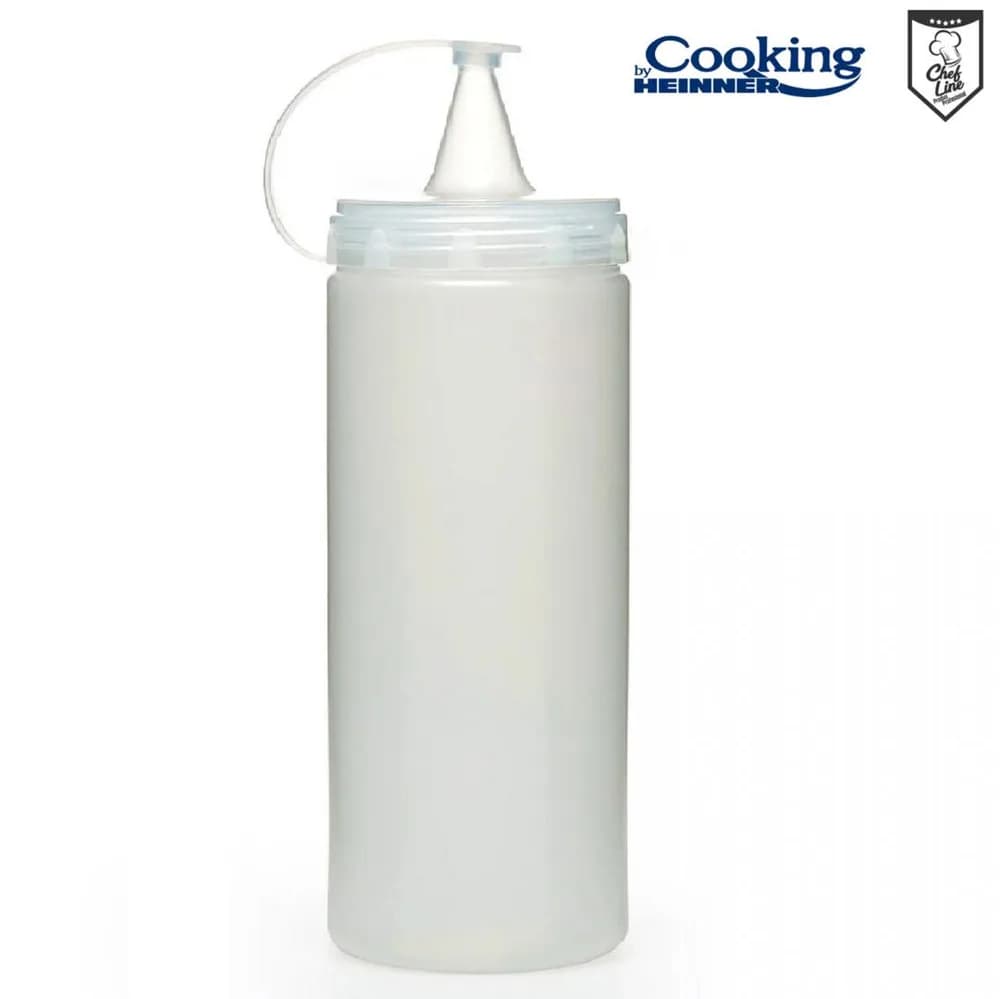 STICLA DISPENSER PENTRU SOSURI 1000 ML TRANSPARENT, CHEF LINE, COOKING BY HEINNER
