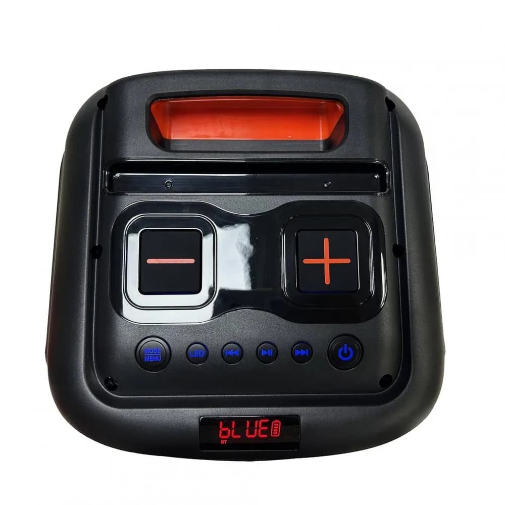 Boxa portabila Akai Bluetooth 5.0, putere RMS 40W, intrare AUX de 3,5 mm, timp de încărcare - aprox. 6 ore, baterie 7.4V, 3600mAh consum de energie 15W, impedanță 2 ohmi (difuzor), raport S/N 60dB, distorsiune 10%, negru — miniatură