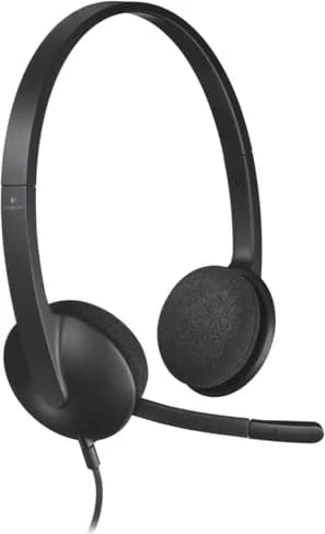 CASTI Logitech, "H340", cu fir, standard, utilizare multimedia, call center, microfon pe brat, conectare prin USB 2.0, negru, "981-000475"