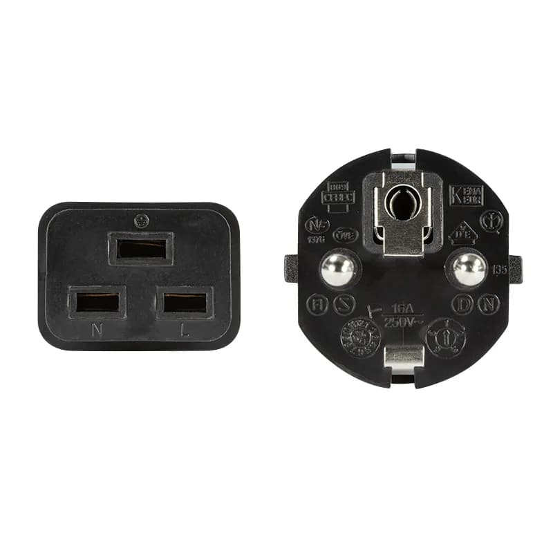 CABLU alimentare LOGILINK 1m, intrare Schuko, iesire C19, 16A, testat VDE, 3x1mm, black, "CP151" — miniatură