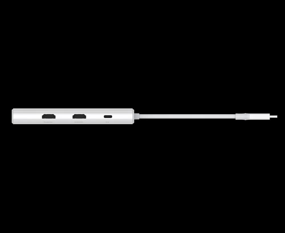 DOCKING STATION D-LINK, 10-in-1, conectare PC Type-C, porturi: SD/microSD card reader, 2 x USB, 2 x USB Type-C, 2 x HDMI 2.0, 1 x USB Type-C 4.0 with DP 1.4, 1 x Gigabit RJ45, USB Type-C cablu 50 cm, alb "DUP-A01" — miniatură