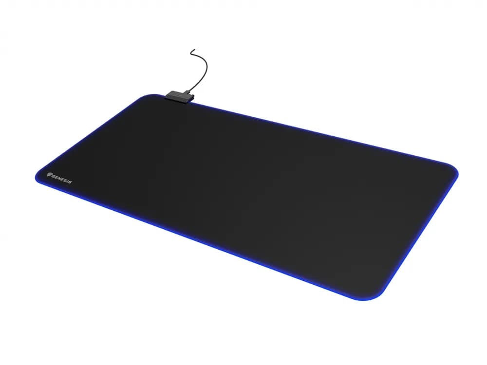 Mousepad Genesis Boron 500 XXL, iluminare RGB, material cauciuc + textil, dimensiuni 800x400x4 mm, negru — miniatură
