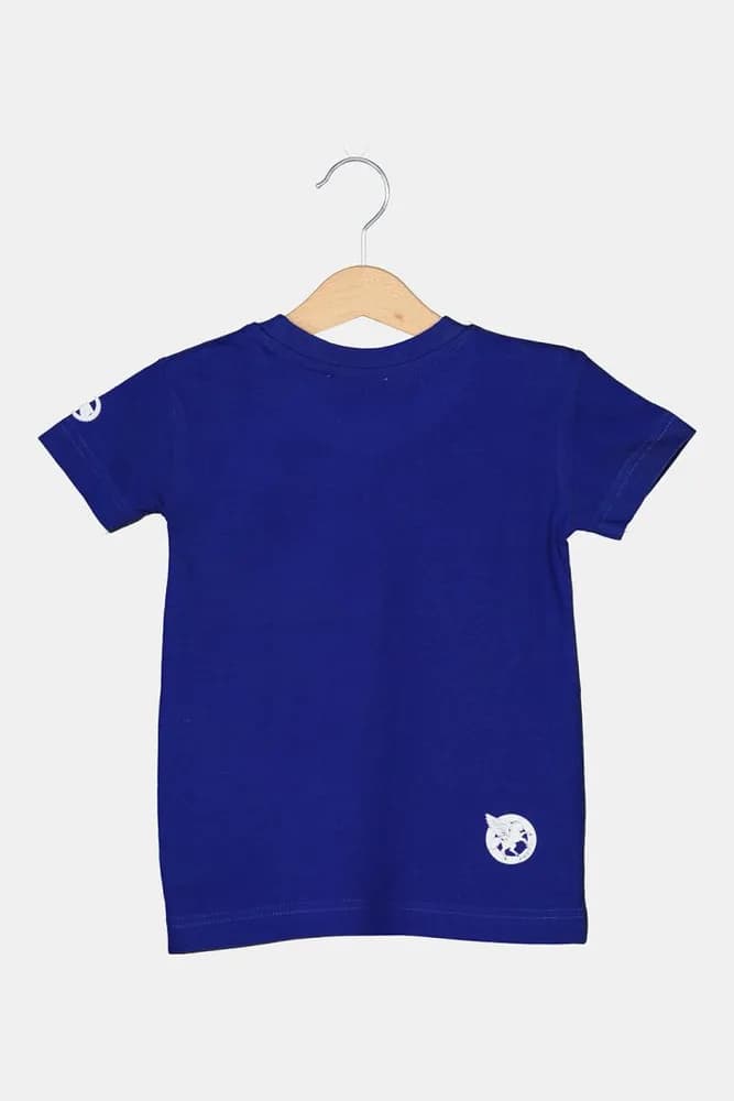 TRICOU LOGO MULTICOLOR COPII ROYAL BLUE-4 — miniatură