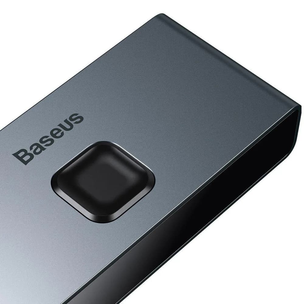Switch video Baseus Matrix, HDMI bidirectional – 2x HDMI 4K / 30 Hz, gri — miniatură
