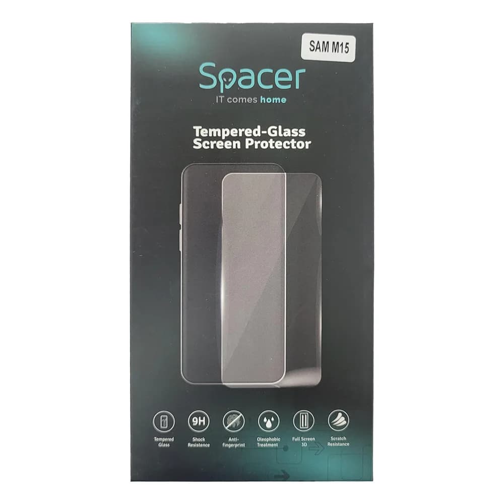 FOLIE STICLA Spacer pentru Samsung Galaxy M15 grosime 0.3mm, acoperire totala ecran, strat special anti-ulei si anti-amprenta, Tempered Glass, sticla 9D, duritate 9H "SPPG-SM-GX-M15-TPU"