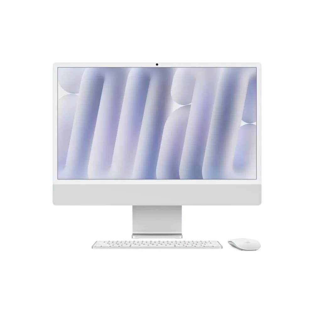 Apple iMAC 24" Retina 4.5k/ Apple M4 (CPU 10-core, GPU 10-core, Neural Engine16-core)/16GB/256GB - Silver - INT KB (2024), Nano-texture glass