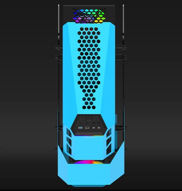 Carcasa Aqirys Procyon, RGB, Mid Tower, Blue — miniatură