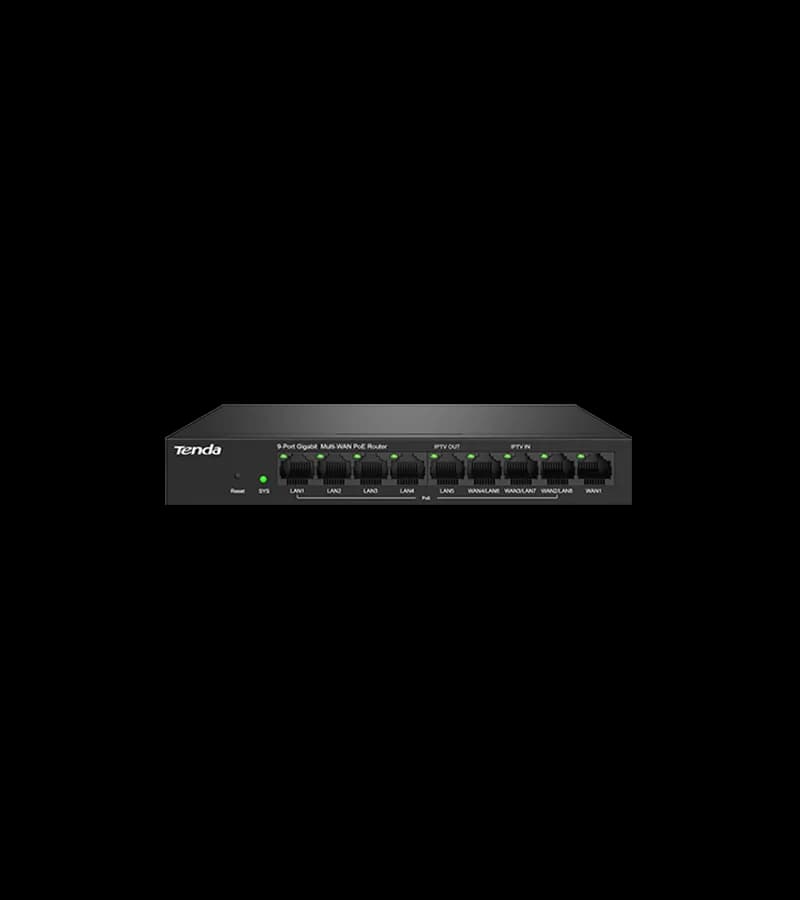 ROUTER Tenda 9 porturi Gigabit Ethernet, din care 8 porturi PoE+ IEEE 802.3at/af, "G0-8G-POE"