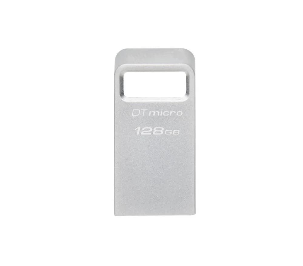 Memorie USB Kingston DataTraveler Micro 128 GB, USB 3.2, Argintiu