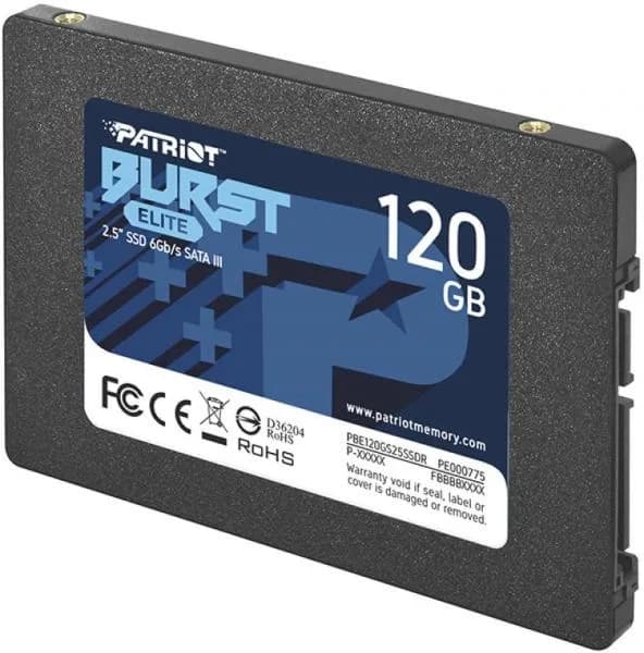 SSD PATRIOT, BURST ELITE, 120 GB, 2.5 inch, S-ATA 3, 3D QLC Nand, R/W: 450/320 MB/s, 45506952 "PBE120GS25SSDR"