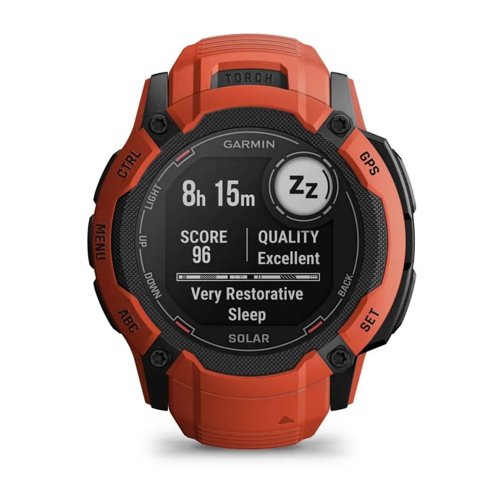 Smartwatch Instinct 2X Solar 2.79cm (1.1") MIP, 50mm, Digital, 176x176px, Touchscreen Graphite GPS (satellite), Rosu"010-02805-01" — miniatură