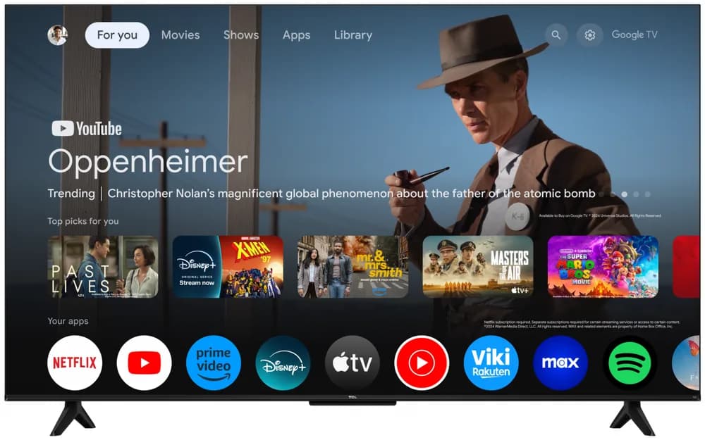 Televizor TCL QLED 50T69C, 126 cm, Smart Google TV, 4K — miniatură