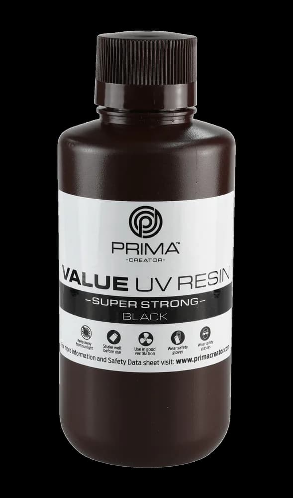 Rășină 3D PrimaCreator Super Strong UV – 500 g – Black — miniatură