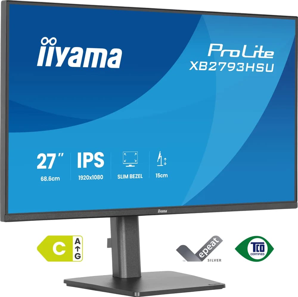 IIYAMA Monitor LED XB2793HSU-B1 27" IPS 1920x1080 120Hz, 16:9. 350cd, 1500:1, 1ms, HDMI, DP, USB HUB, Full Ergo, Pro "XB2793HSU-B1"