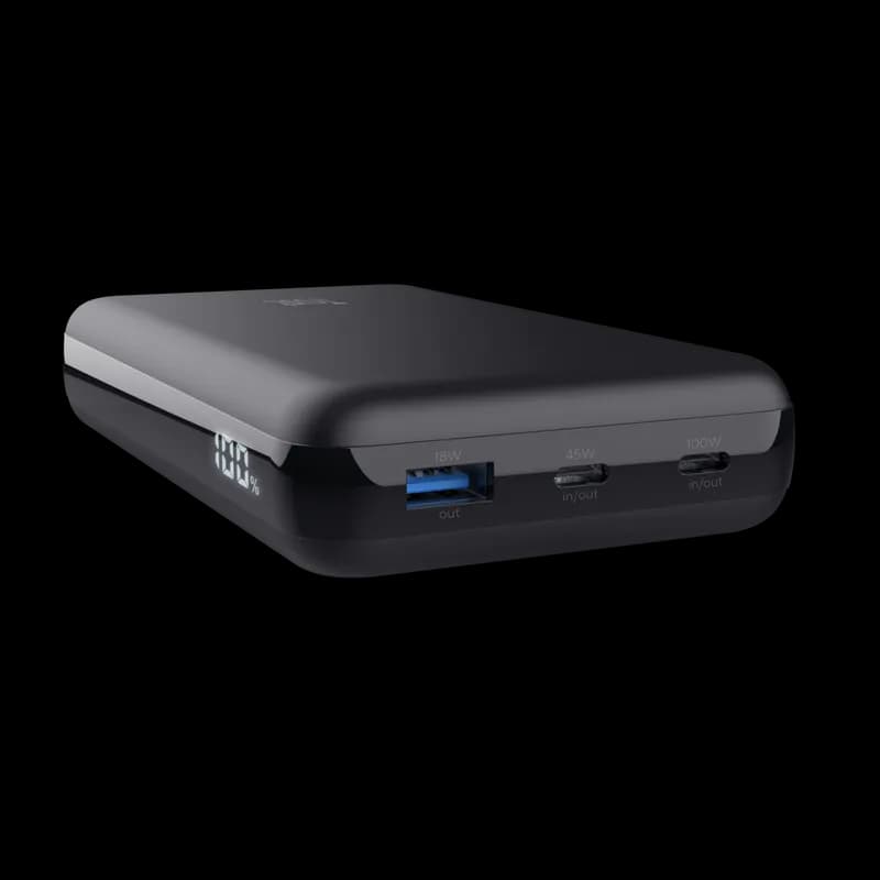 Baterie externa pentru laptop Trust Laro, 100W, interval voltaj 5 V - 20 V, negru — miniatură