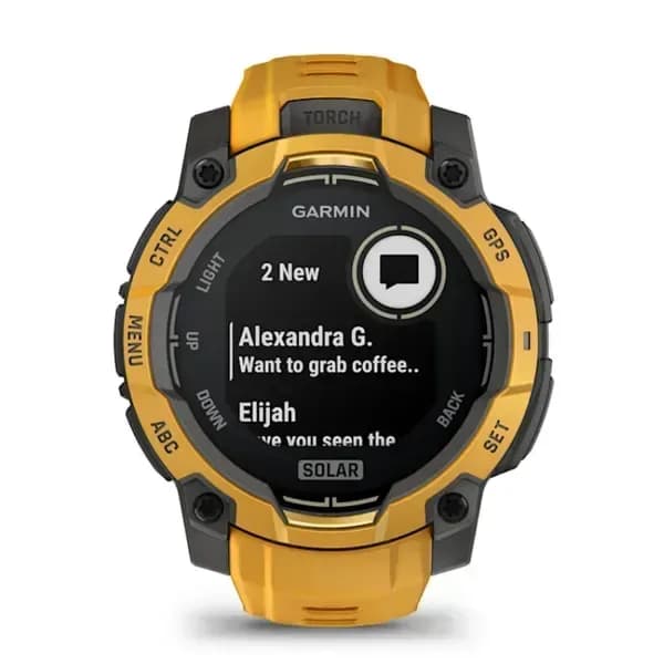 Smartwatch Instinct 3 45 mm, Solar, Sunburst with Sunburst/Grey Band"010-02934-02" — miniatură