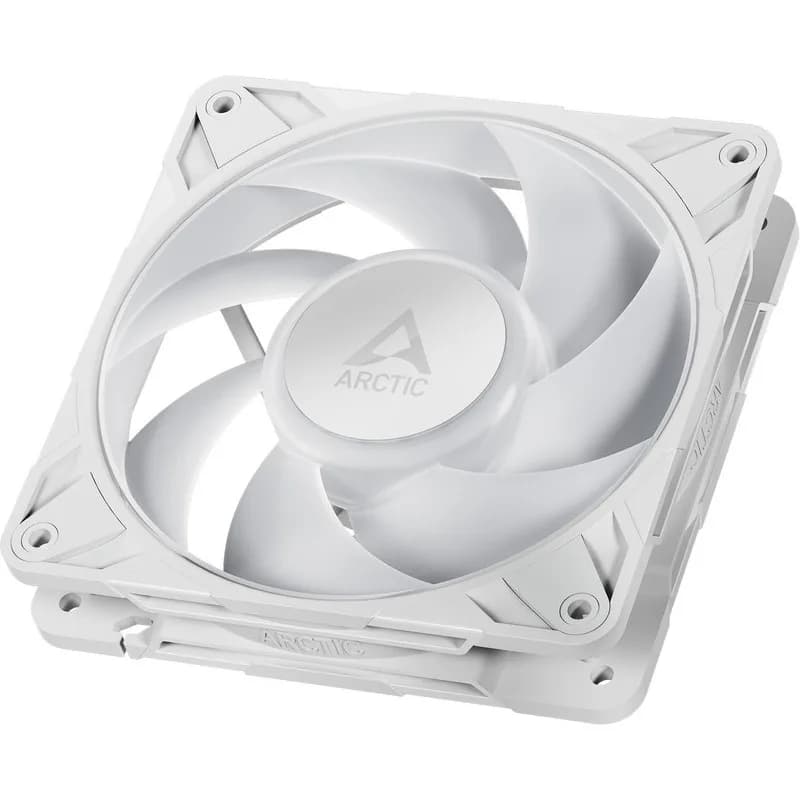 Set 3 ventilatoare Arctic "P12 Pro A-RGB (White) - 3 Pack", 120mm, 600 - 3000 RPM, FDB, 77 cfm, 4-Pin Fan Plug + 4-Pin Socket, lungime cablu 400 mm + 80 mm Daisy-Chain, alb, "ACFAN00326A" - 4895265000683 — miniatură