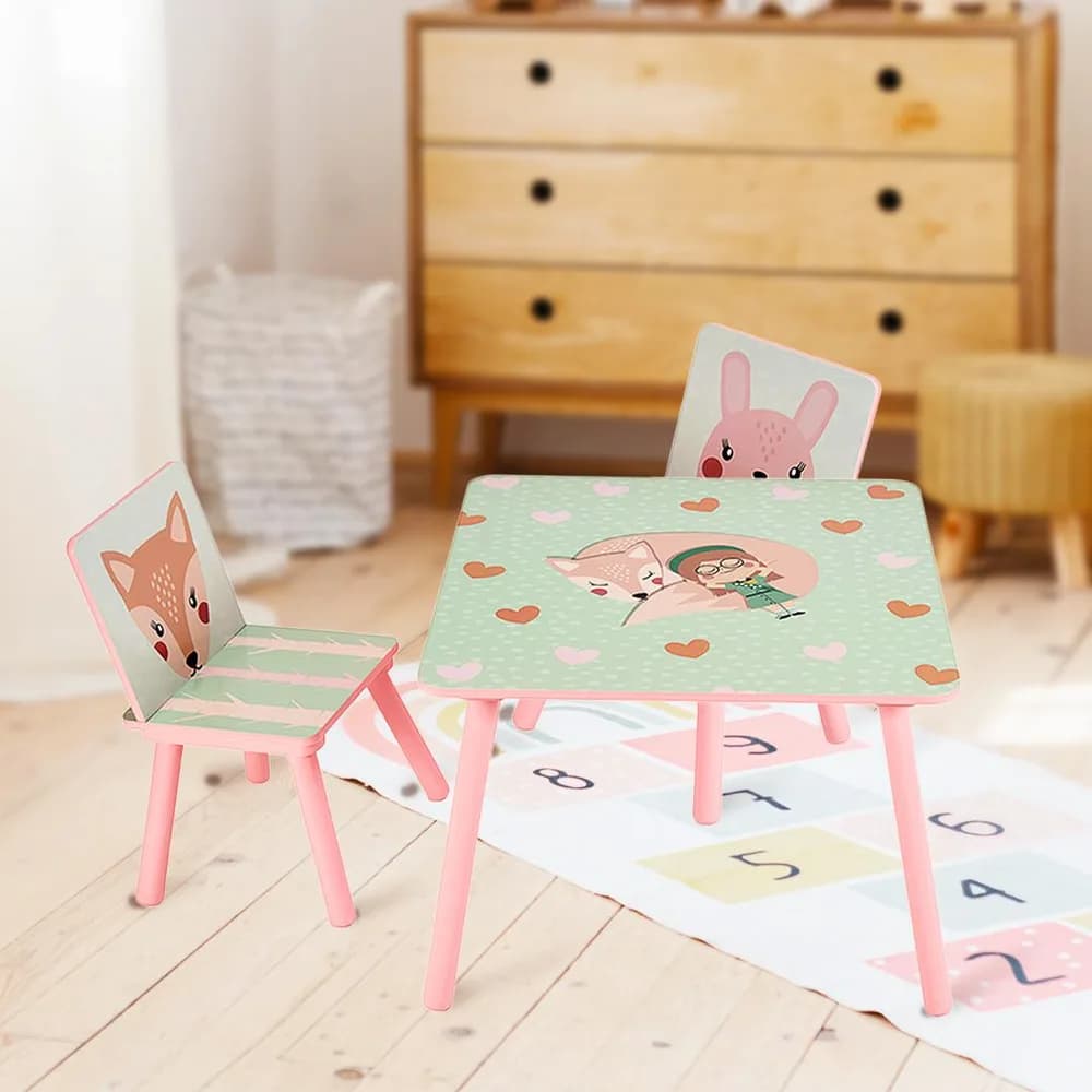 Set 2 scaune +birou Pink Forest UGMBS06-PKF — miniatură