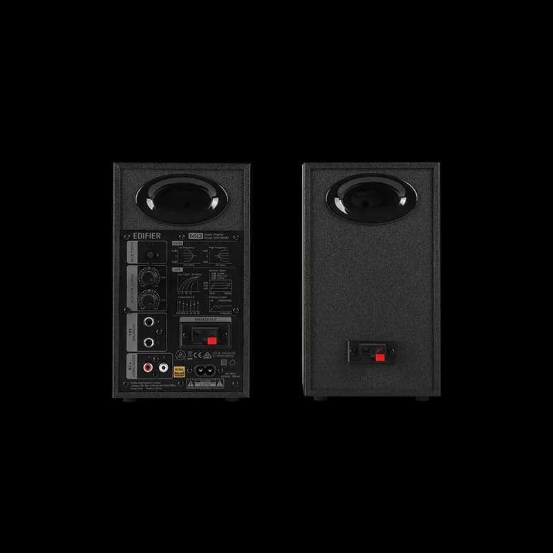 BOXE EDIFIER 2.0, RMS: 36W (2 x 18W), studio monitor, volum, bass, treble, intrare jack 6.35 TRS balanced, RCA, iesire casti, black, "MR3-BK" — miniatură