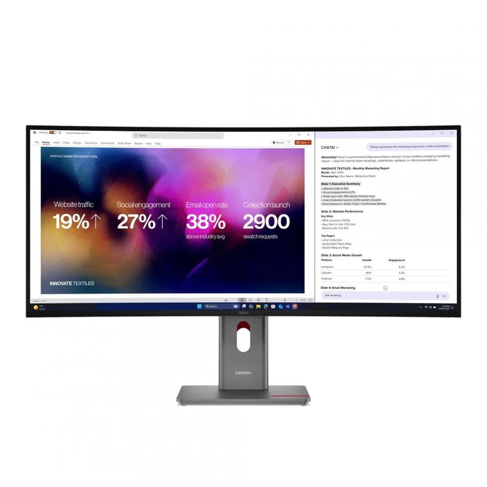 Monitor Commercial Lenovo ThinkVision P40WD-40, 39.7", 5120 x 2160 pixeli, Black — miniatură