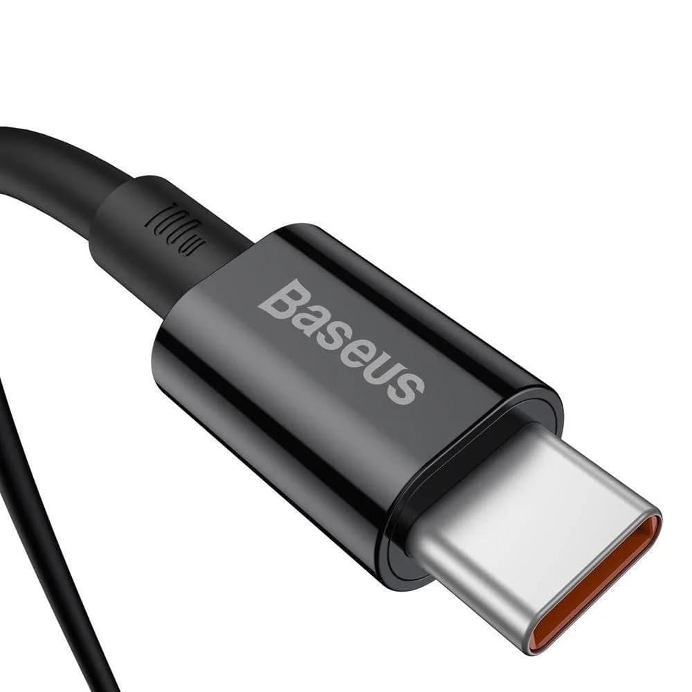 Cablu alimentare si date Baseus Superior, Fast Charging Data Cable pt. smartphone, USB Type-C la USB Type-C 100W, 1m, negru — miniatură