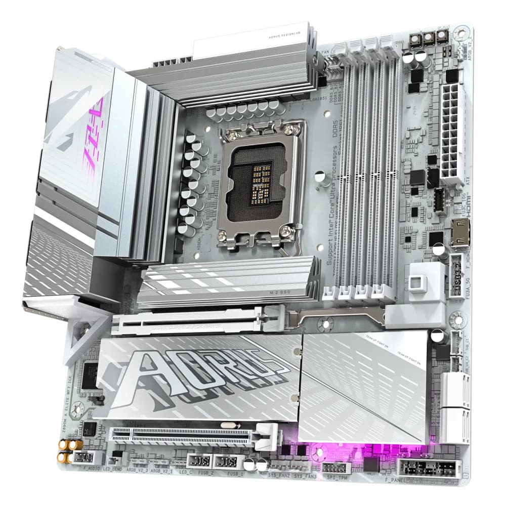 Placa de baza Gigabyte Z890M AORUS ELITE WIFI7 ICE, Socket 1851, DDR5, Micro-ATX — miniatură