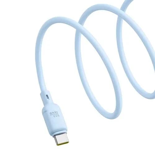 CABLU alimentare si date Baseus Pudding, Fast Charging Data Cable pt. smartphone, USB Type-C la USB Type-C 100W, 1.5m, albastru "P10377701311-00" - 6932172668549 — miniatură
