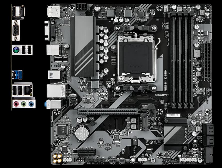 Placa de baza Gigabyte A620M DS3H, Socket AM5, DDR5, Micro-ATX — miniatură