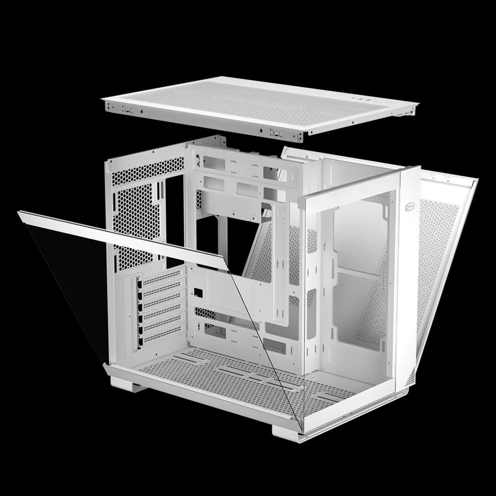 CARCASA PCCOOLER, Middle Tower, ATX, fara sursa, sticla securizata, alb, USB 3.2 gen 1 x 2, USB Type-C x 2, mic, audio, "C3 T500 WH" — miniatură