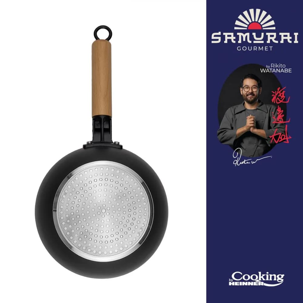 TIGAIE WOK+CAPAC 20X7 CM, RIKITO WATANABE, SAMURAI GOURMET, COOKING BY HEINNER — miniatură