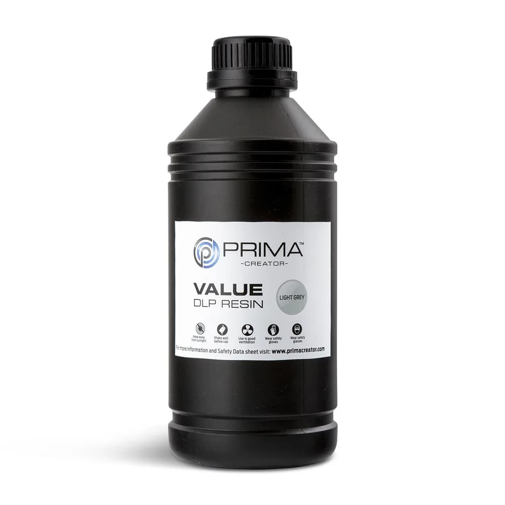 Rășină 3D PrimaCreator Value UV / DLP – 1 kg – Light Grey — miniatură