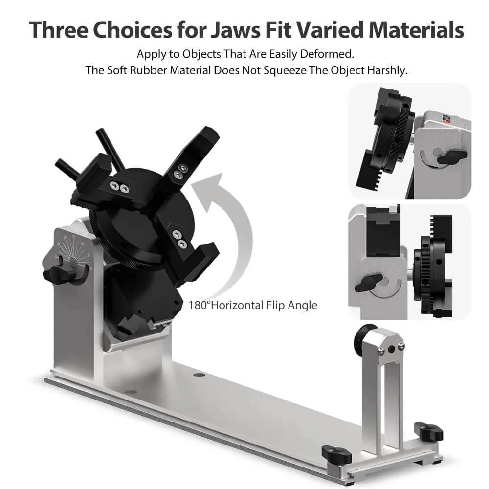 Accesoriu gravator laser Ortur Y-axis Rotary Chuck — miniatură