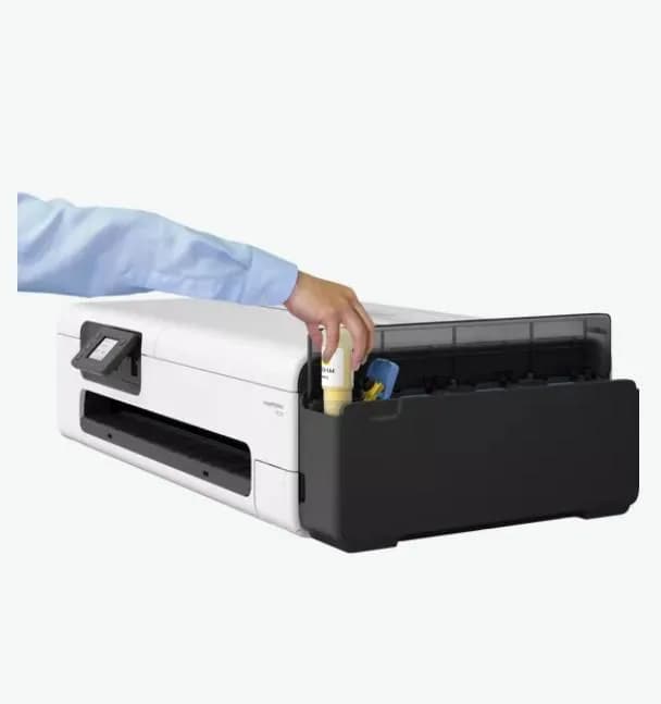 CANON TC-21 LARGE FORMAT PRINTER 24", 4 culori BK, C, M, Y, Apple AirPrint, Mopria, Chrome OS, Interfata: USB, Retea, WI-FI, Memorie: 1GB, Grosime hartie: 0.08mm - 0.28mm, Lungime printare: min.203.2mm, max. 4m, diametru maxim rola: 110mm, diamentu role intern: 2", Dimensiuni echipament: 968 x 533 x — miniatură