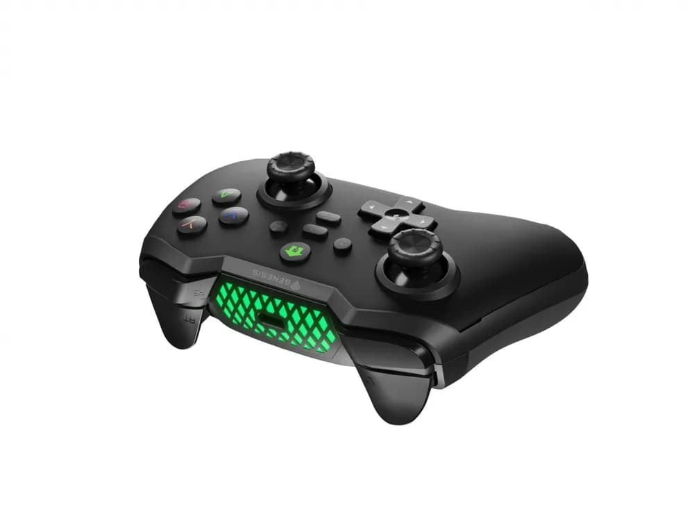 Controller wireless Genesis Mangan 400, tip Analog/Digital, interfata USB, bluetooth, numar butoane 19, lungime cablu 200 cm, acumulator 000 mAh, compatibilitate Android, iOS, MAC, Windows 10,11,7,8, negru — miniatură