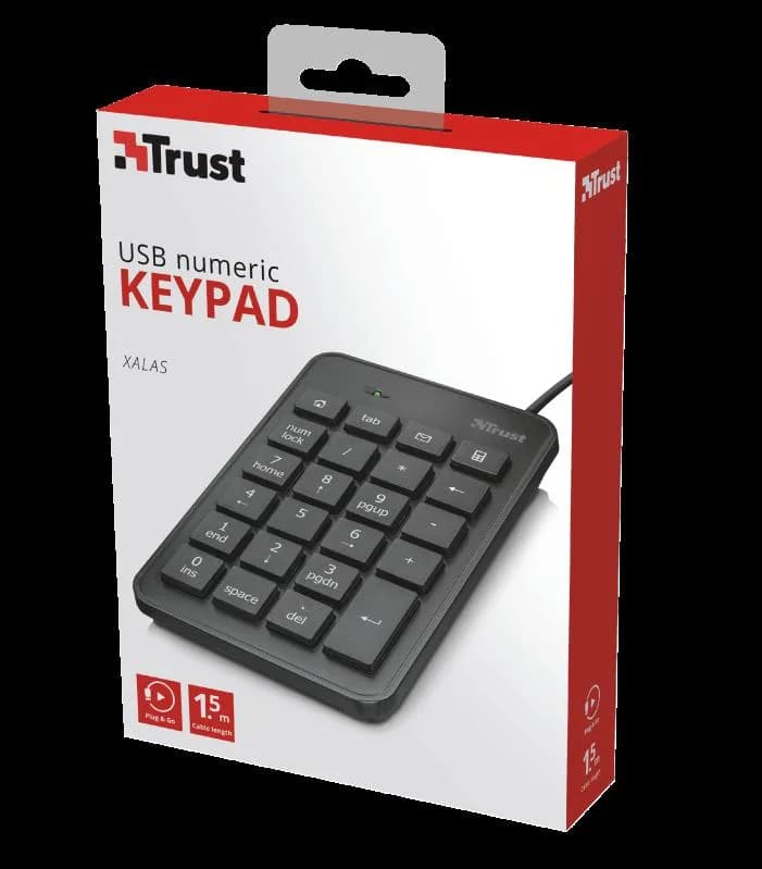 Trust Xalas USB Numeric Keypad "TR-22221" — miniatură