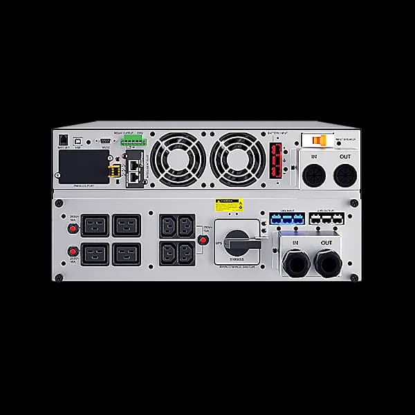 UPS CYBER POWER Online dubla conversie cu Sinusoida Pura, rack 5U, 6000VA/6000W LCD PFC compatible Green Power SNMP Slot, "OLS6KERT5UM" — miniatură