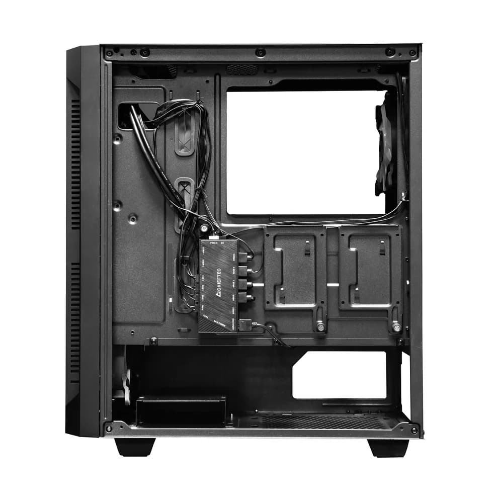 CARCASA CHIEFTEC, Middle Tower, ATX, "HUNTER", fara sursa,sticla securizata, 4xfan, USB 2.0x1, USB 3.0 x 2, Jack 3.5mmx2, mesh, fan ctr (inclusiv RGB), telecomanda "GS-01B-OP" — miniatură