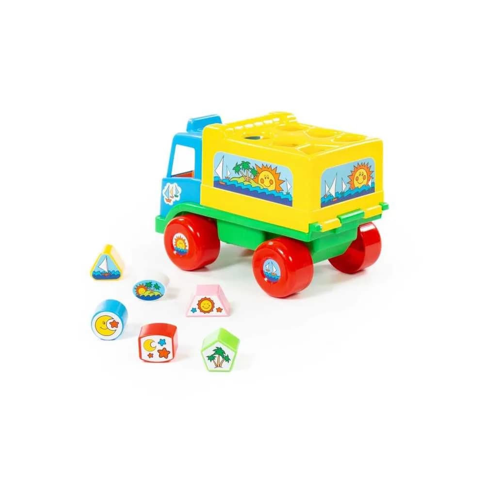 Camion educativ+forme, 26x16x17 cm, Cavallino — miniatură
