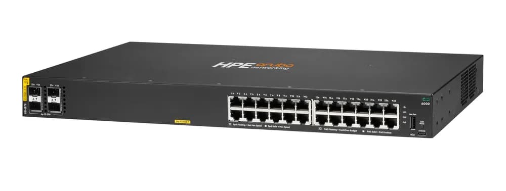 NET SWITCH 24PORT CL4 4SFP/POE 6000 R8N87B ARUBA BY HPE "R8N87B" — miniatură