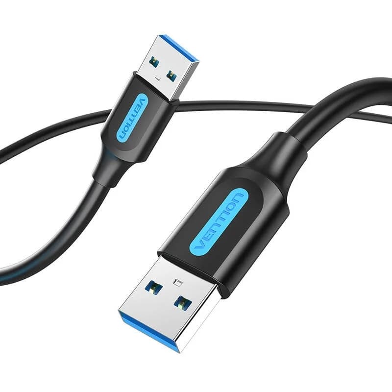 Cablu alimentare si date Vention, USB 3.0 A (T) la USB 3.0 A (T), 1M, PVC, negru, "CONBF" -6922794748811 — miniatură