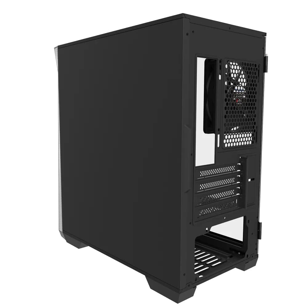 CARCASA Zalman "Z1 Iceberg", middle tower, fara sursa, suporta 5xfan, 3xfan inclus, USB 3.1 gen1 x 2, USB 2.0 x 1, audio+mic, 4 sloturi expansiune, negru "Z1 Iceberg Black" — miniatură