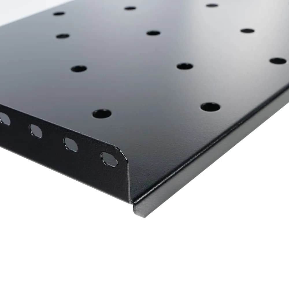 RAFT FIX SPACER 1U pentru rack 19", adancime 260mm, sarcina maxima 25Kg, vopsea antistatic, otel 0.8mm, black, "SPSF-1U260-BK-02" — miniatură