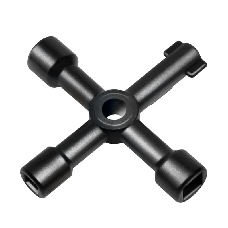 CHEIE UNIVERSALA in cruce Logilink, pentru cabinete, 4 tipuri de cheie, aliaj zinc, black, "WZ0072"