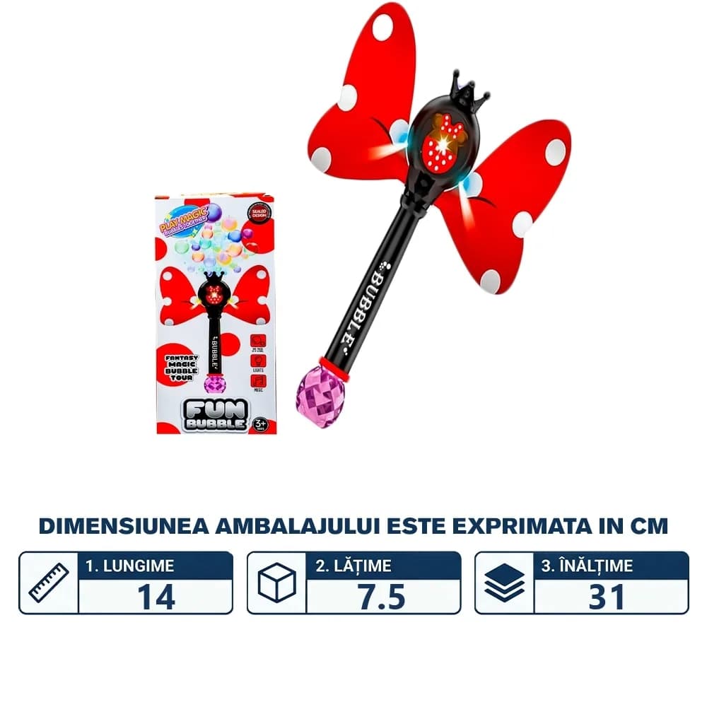 Baloane de sapun, cu baterii, Bagheta magica — miniatură