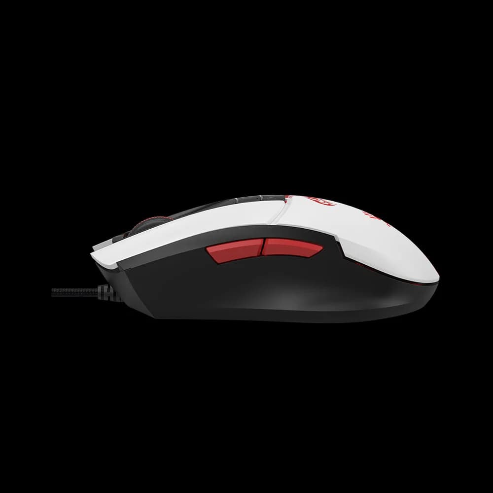 MOUSE A4tech - gaming, "Bloody co-branded Naraka", cu fir, USB, optic, 12000 cpi, butoane/scroll 10/1, alb, "L65 Max" (include TV 0.18lei) — miniatură