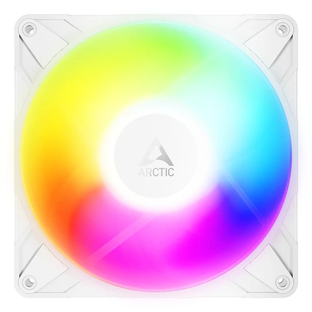Set 3 ventilatoare Arctic "P14 Pro Reverse A-RGB (White) - 3 Pack", 140mm, 400 - 2650 RPM, FDB, 98 cfm, 4-Pin Fan Plug + 4-Pin Socket, alb, "ACFAN00328A" — miniatură