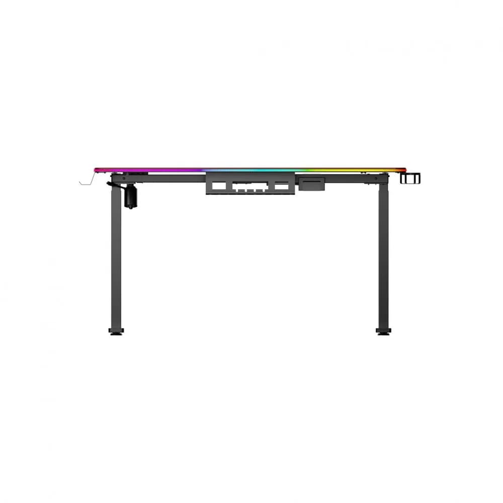 Birou electric Serioux Carbon Pro RGB, reglabil pe inălțime, Dimensiuni blat 1400mm x 700mm, Orientare Cadru: Rectangular, Greutate maxima: 60 kg, Interval de inălțime: 730~ 1210 mm, Segmente coloană: coloană în două etape — miniatură
