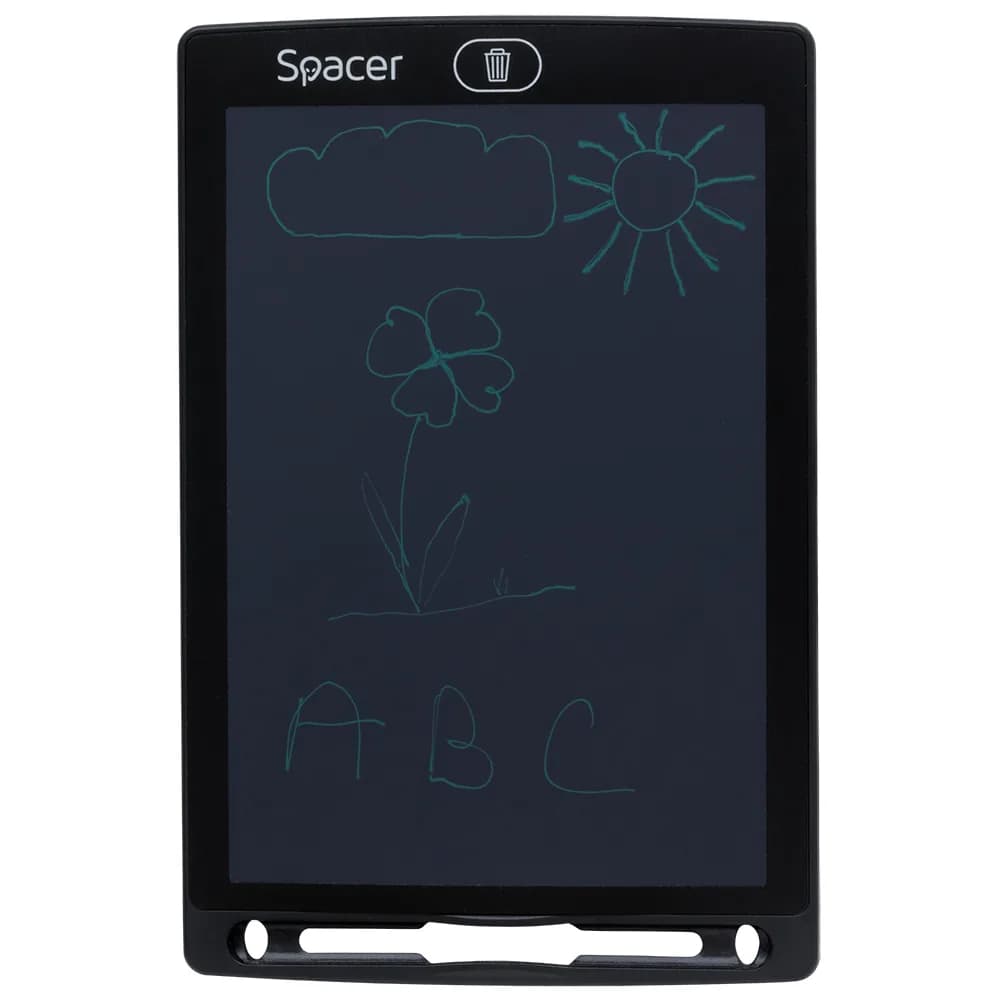TABLETA LED SPACER pentru scris si desenat, interactiva, e-learning, 8.5 display, black, baterie CR1220 "SPTB-LED" — miniatură