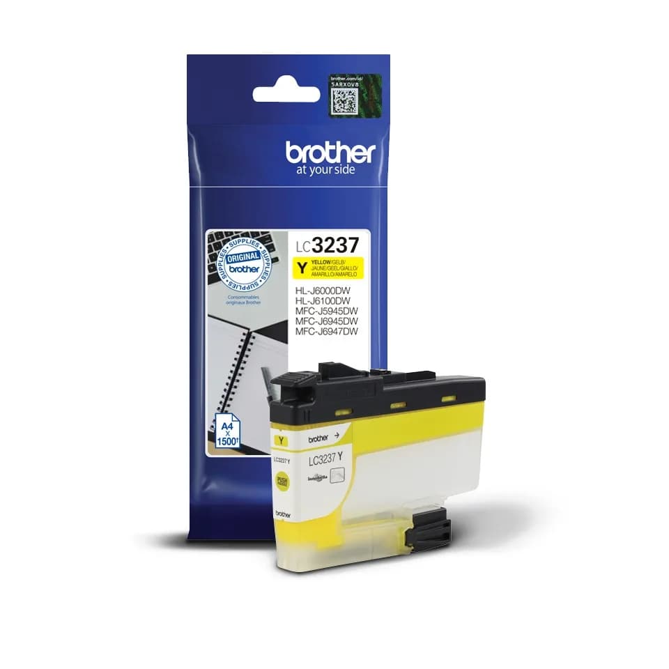 Cartus Cerneala Original Brother Yellow, LC3237Y, pentru MFC-J5945|J6945|J6947, 1.5K, "LC3237Y" — miniatură