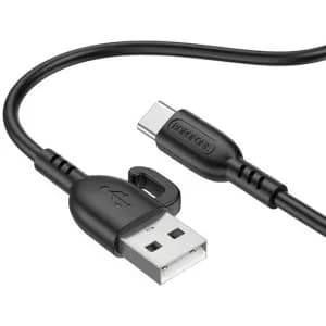 CABLU alimentare si date Borofone "BX91", Fast Charging Data Cable pt. smartphone, USB la USB Type-C, 3A, 1m, negru "6974443389920"